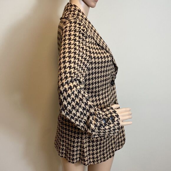 Classiques Entier houndstooth print  jacket Y2K size L - Picture 8 of 11